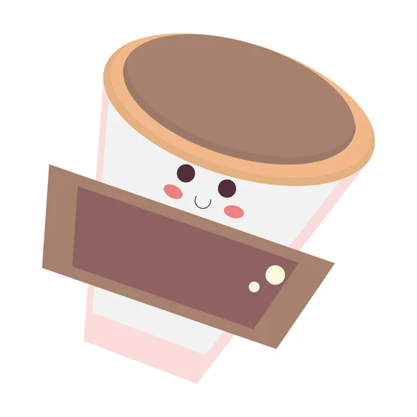 Isolé icône de café de couleur Design mignon vecteur — Image vectorielle