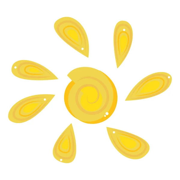 Izolacja kolorowe słońce ikona Cute design Wektor — Wektor stockowy