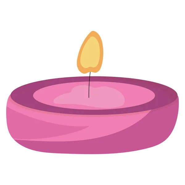 Isolato colorato spa icona candela vettoriale — Vettoriale Stock