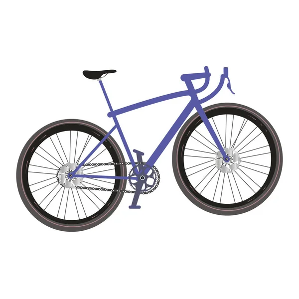 Bicicleta de carretera aislada Vector deportivo de alta intensidad — Vector de stock