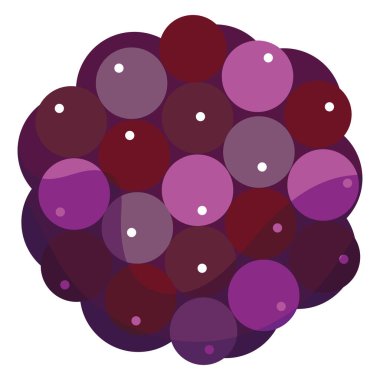 İzole edilmiş renkli böğürtlen şekeri ikonu Vektör illüstrasyonu