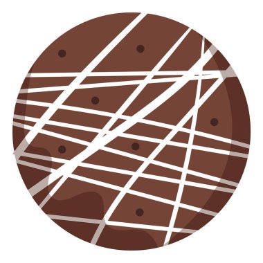 izole edilmiş çikolatalı kurabiye şeker ikonu Vektör illüstrasyonu