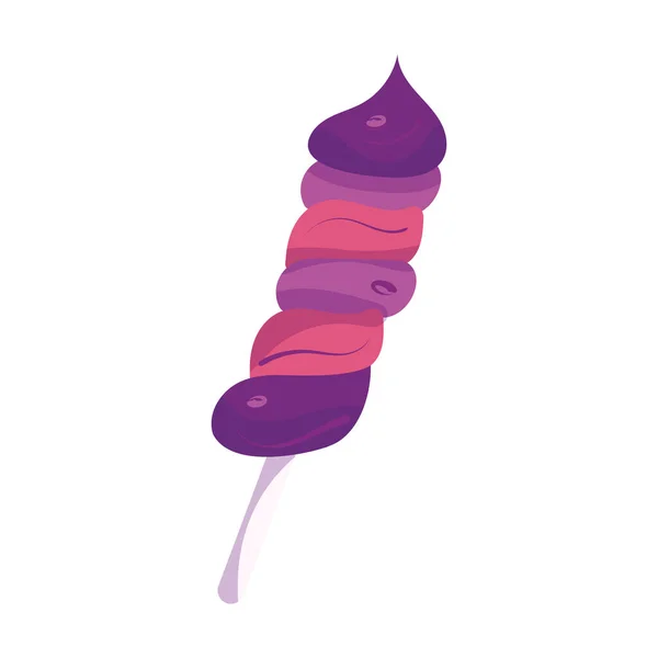 Isolé Couleur Violet Sucette Icône Bonbons Illustration Vectorielle — Image vectorielle