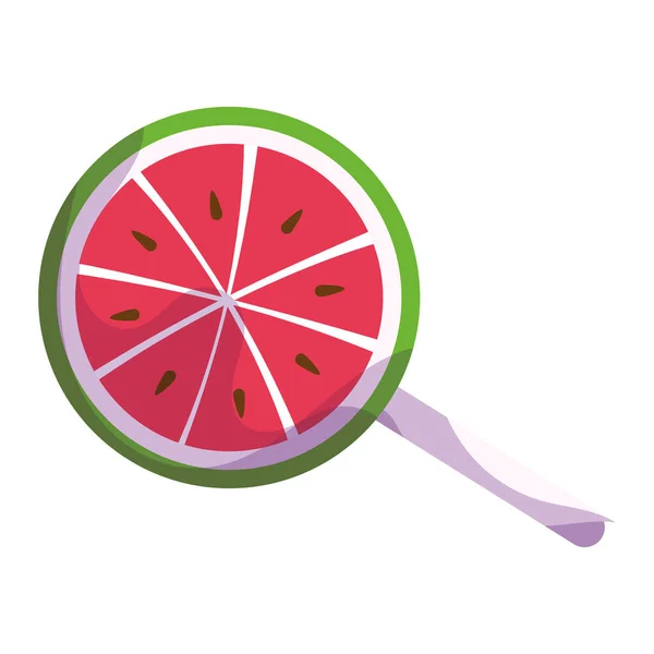 孤立的彩色西瓜糖图标矢量插图 — 图库矢量图片