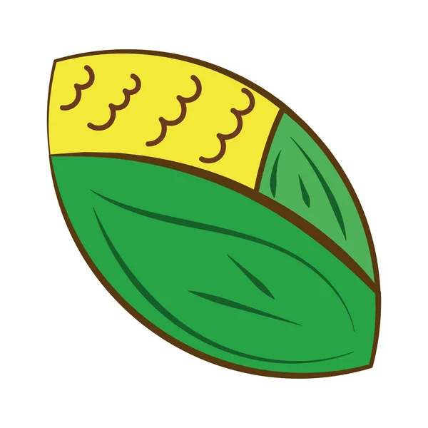 孤立的彩色玉米图标平面设计矢量插图 — 图库矢量图片