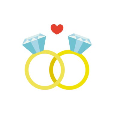 Elmas ikonu Vektör illüstrasyonlu izole alyanslar