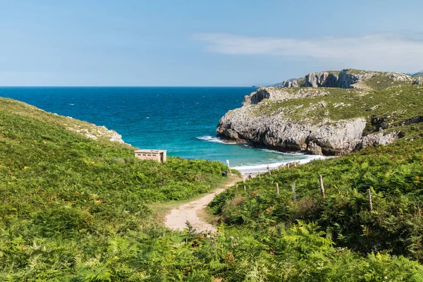 Camino Pequeña Playa Llamada Playa San Antonio Mar Asturias Norte — Foto de Stock