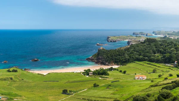 Vista Panorámica Playa Toranda Sus Alrededores Asturias España — Foto de Stock