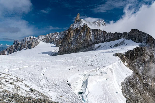 Pináculo Roca Glaciar Geant Macizo Del Mont Blanc — Foto de Stock
