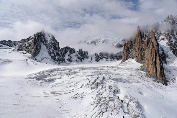 Ghiacciaio Geant Nel Massiccio Del Monte Bianco — Foto Stock