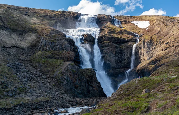 Cachoeira Rjukandafoss Formada Pelo Rio Ysta Rjukandi Leste Islândia — Fotografia de Stock