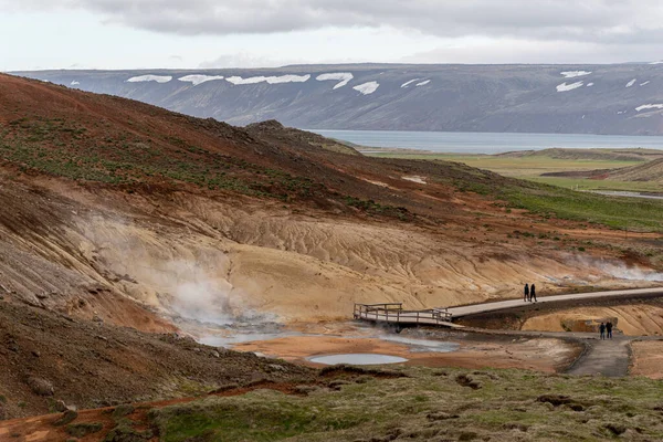Geothermalfeld Seltun Der Region Krysuvik Auf Der Halbinsel Reykjanes — Stockfoto