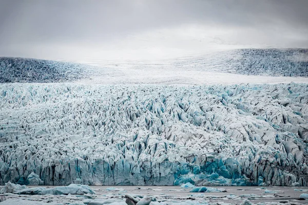 Přední Část Vývodního Ledovce Fjallsjokull Nachází Národním Parku Vatnajokull Jižním — Stock fotografie