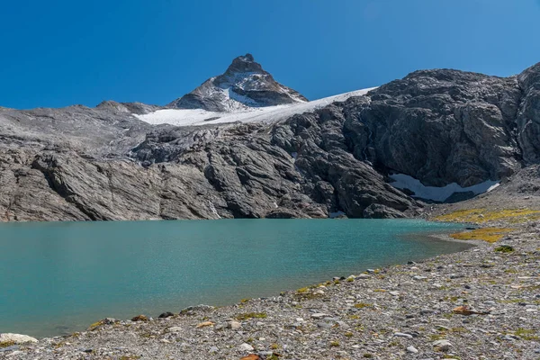 Alpine Lake Goletta Granta Parey Peak Valley Rhemes Italian Alps — Stockfoto