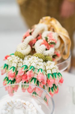 Thai düğünü yasemin çiçeği.