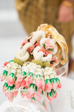 Thai düğünü yasemin çiçeği.