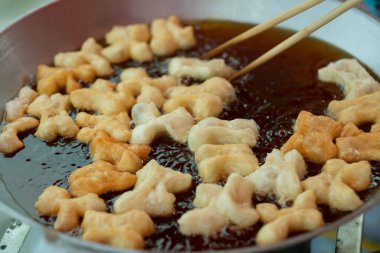 Yakın plan Youtiao, kızartılmış çörek, Patong