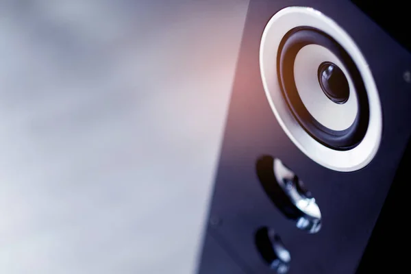 Closeup Loudspeaker Blur Background Sound Concer — Stock Photo, Image