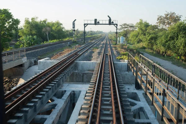 Voies Ferrées Voyage Train — Photo