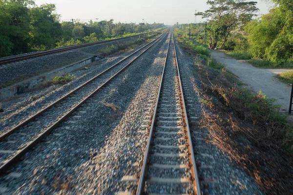 Voies Ferrées Voyage Train — Photo