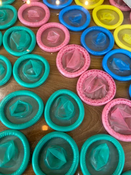 Condoom Veilige Seks Anticonceptiepil Anticonceptie — Stockfoto