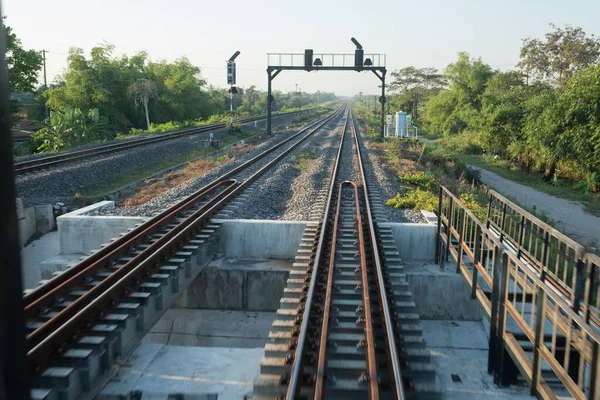 Voies Ferrées Voyage Train — Photo