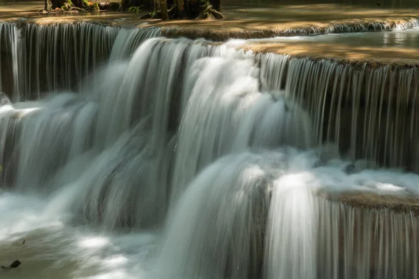 Huai Mae Khamin Καταρράκτη Στο Kanchanaburi Ταϊλάνδη Όμορφη Waterfal — Φωτογραφία Αρχείου