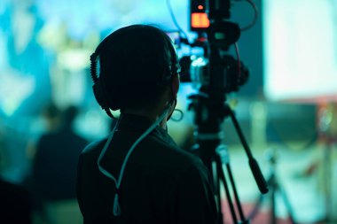Video kamera, kameraman yakın çekim, kameraman, film