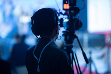 Video kamera, kameraman yakın çekim, kameraman, film