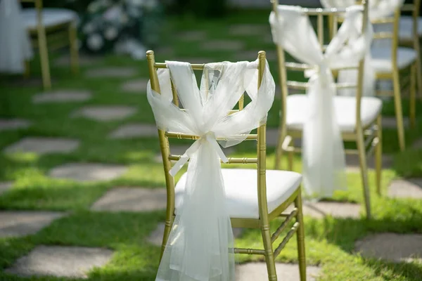 Décoration Chaise Mariage Chaise Événement — Photo