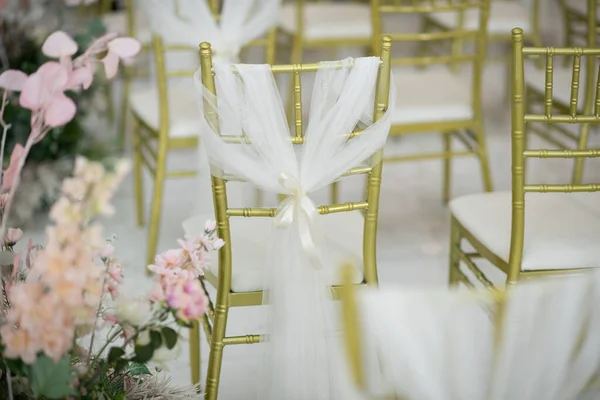 Свадебное Кресло Украшения Кресло События — стоковое фото