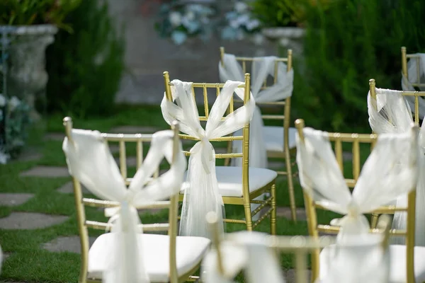 Decorazione Sedia Nuziale Sedia Evento — Foto Stock