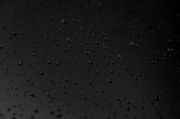 Gotas Agua Suelo Con Fondo Negro — Foto de Stock