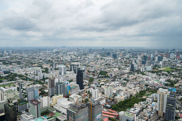 Top view of the city, building of bangkok, cityscap