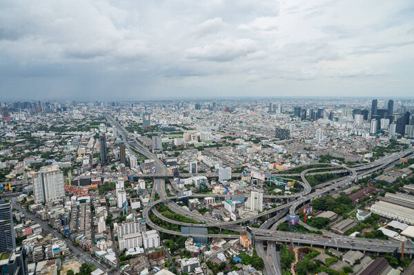 top view of the city, building of bangkok, cityscap