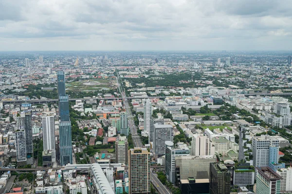 Şehrin en üst manzarası, Bangkok binası, şehir merkezi.