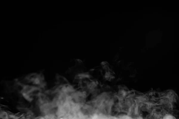 White Smoke Black Background Clou — Stock Photo, Image