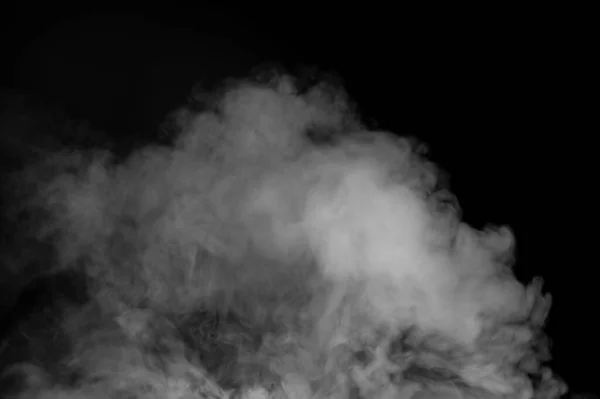 Fumée Blanche Avec Fond Noir Clou — Photo