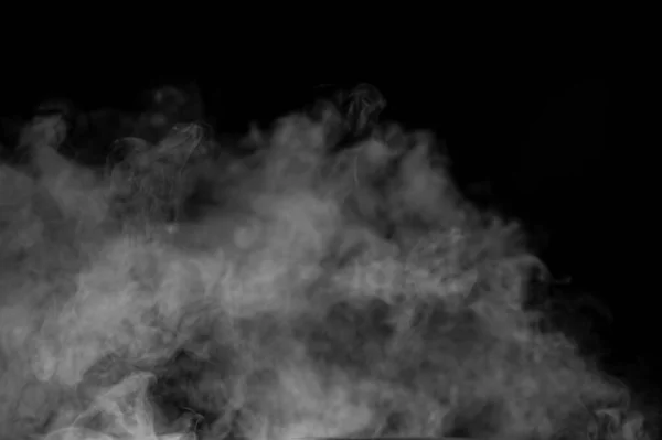 White Smoke Black Background Clou — Stock Photo, Image