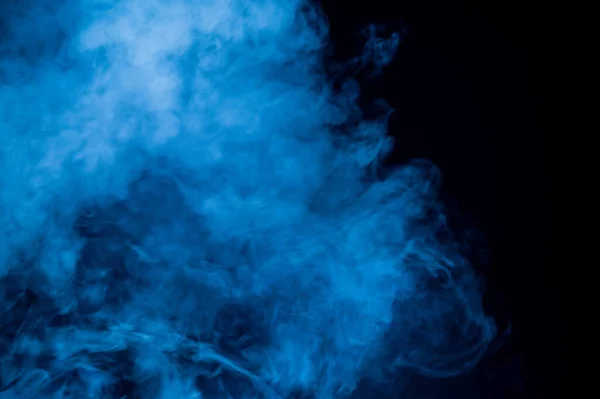 Синий Дым Черным Фоном Clou — стоковое фото