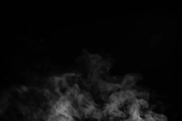 White Smoke Black Background Clou — Stock Photo, Image