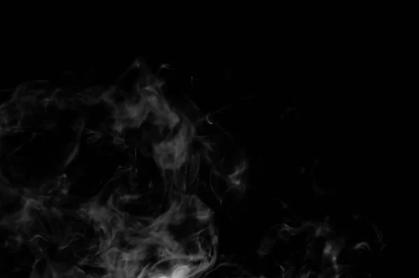 Weißer Rauch Mit Schwarzem Hintergrund Clou — Stockfoto