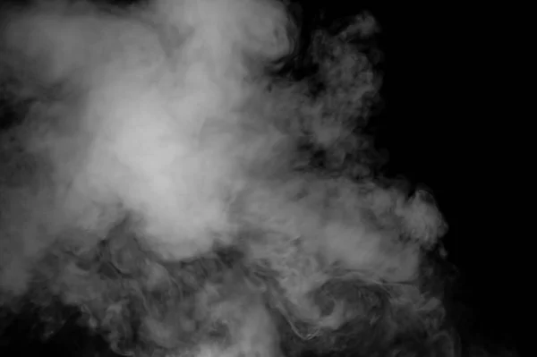 White Smoke Black Background Clou — Stock Photo, Image