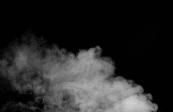 White Smoke Black Background Clou — Stock Photo, Image