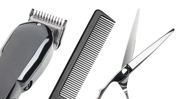Hair Clipper Scissors Comb Professional Barber Hair Clipper Shears Men — Stock Photo, Image