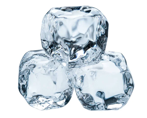 Cubos Gelo Gelo Transparente Forma Cubo Água Congelada Fabricante Gelo — Fotografia de Stock