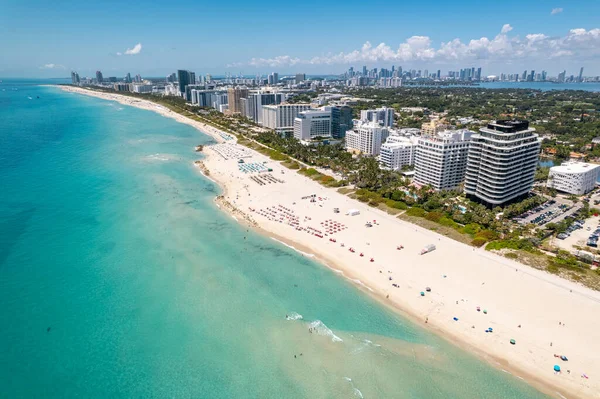 Miami Beach Florida Panorama Miami South Beach City Atlantic Ocean — Foto Stock
