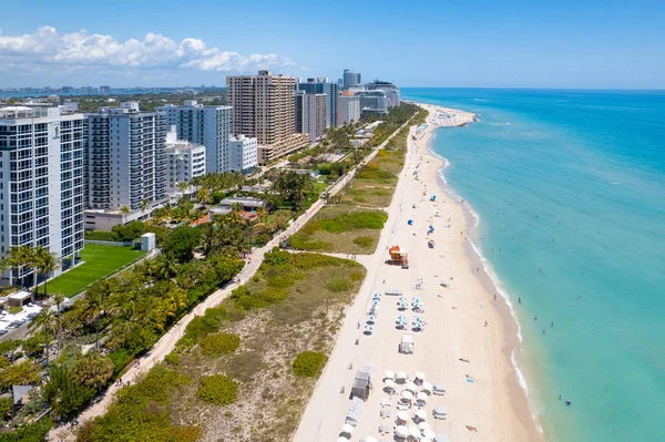 Miami Beach Florida Panorama Miami South Beach City Atlantic Ocean — Foto Stock