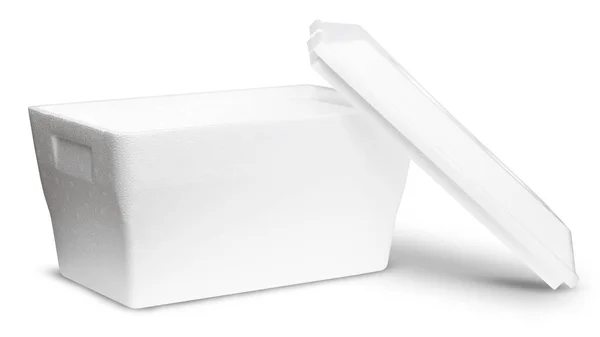 Kylare Styrofoam Cooler Box Vit Skumplast Cooler Box För Kall — Stockfoto