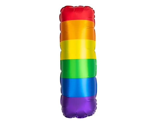 Rainbow Helium Balloon Letter Rainbow Flag Symbol Gays Lesbians Lgbt — Stock Photo, Image